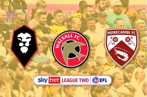 October ticket bundle offer plus Salford and Walsall hospitality