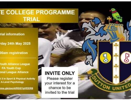 Elite College Programme Trial – Saturday 24th May